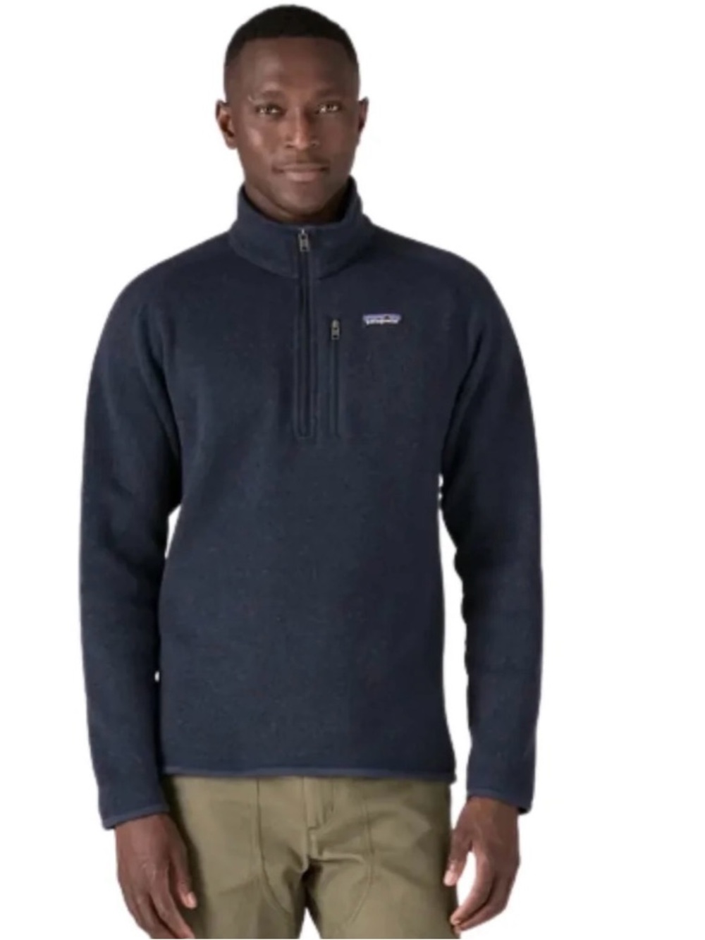 Patagonia Men's Dark Navy Half-Zip Lightweight Fleece Pullover